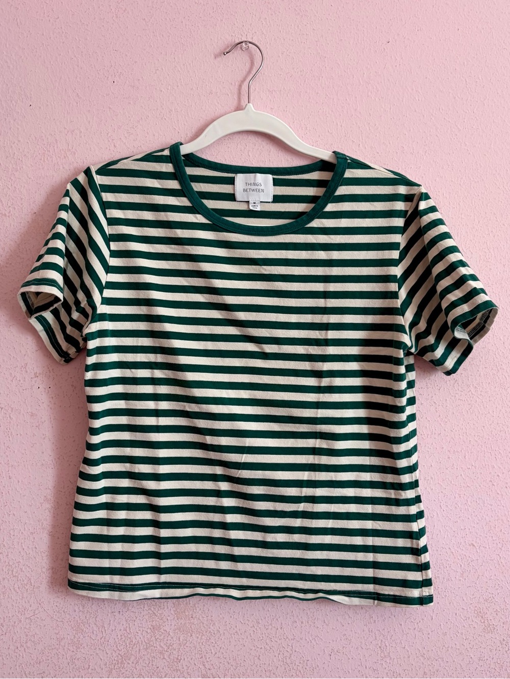 Things Between Minimal Utility Chic Striped Casual Cozycore Relaxed Fit T-Shirt